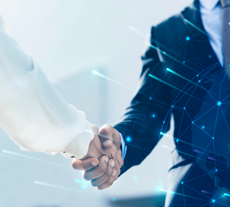 A business professional reviewing a parts catalog on a tablet, symbolizing a B2B partnership